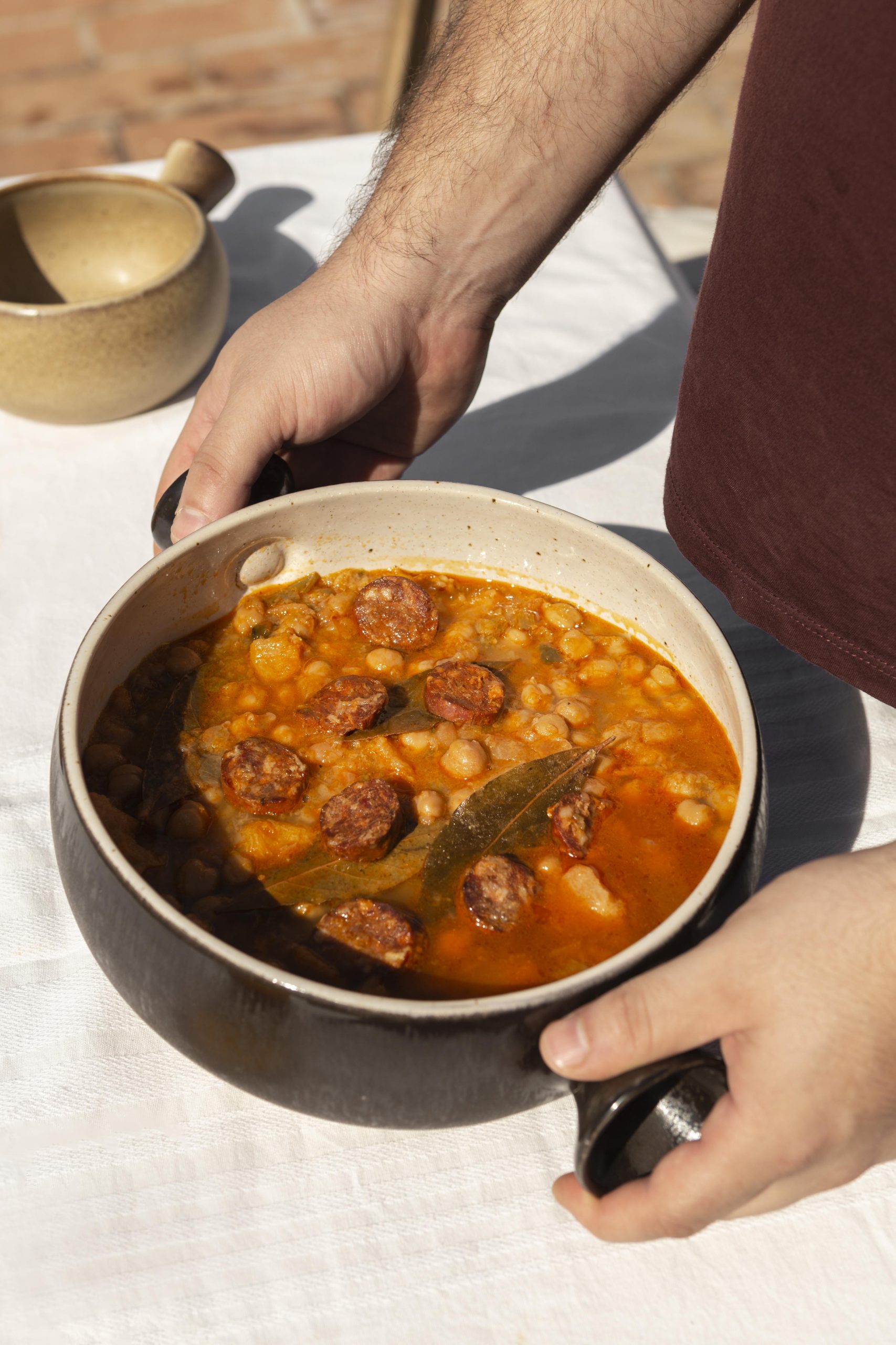 delicious meal with chorizo sausage composition scaled